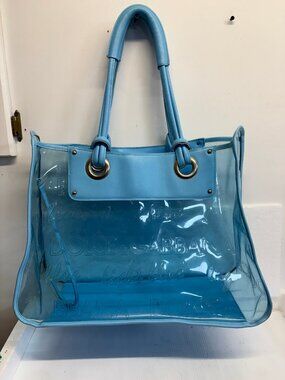 Dolce & Gabbana light blue see thru beach Tote